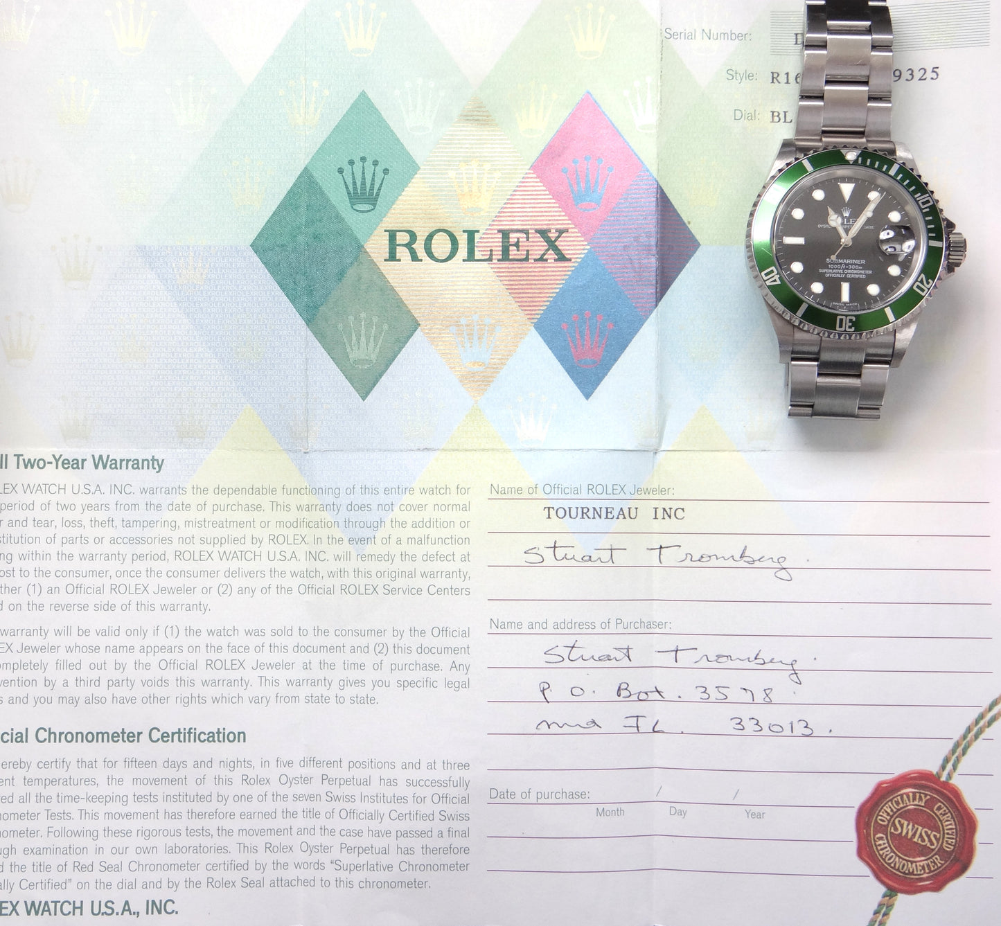 Rolex 16610T Submariner #28522