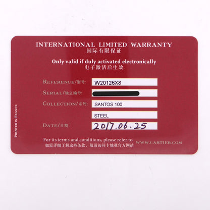 Cartier 2878 Santos 100 #28466