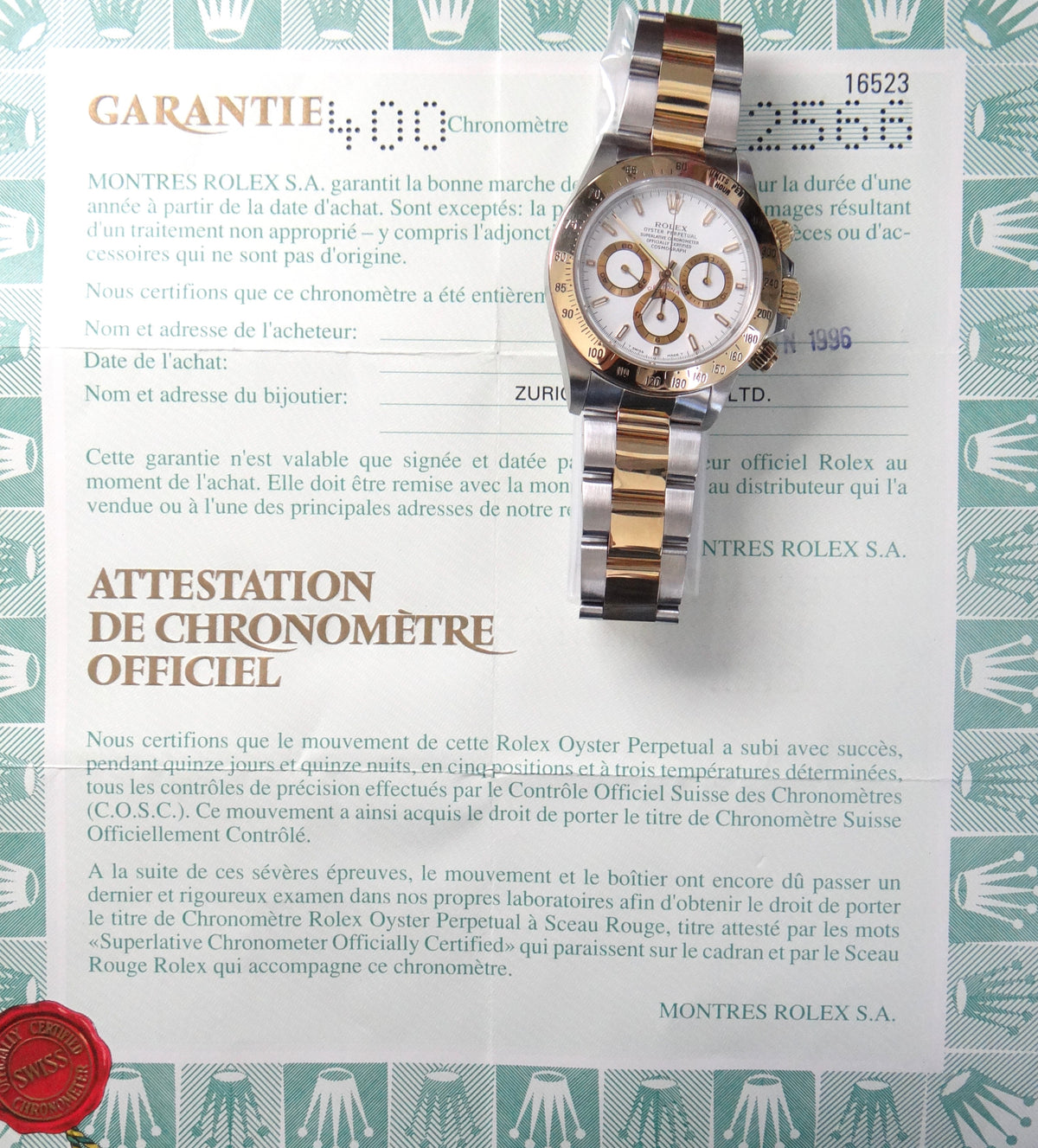 Rolex 16523 Daytona #28591