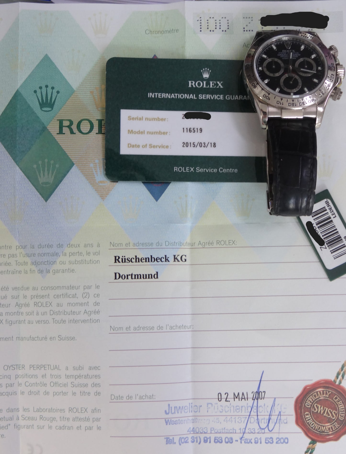 Rolex Daytona 116519 #26789