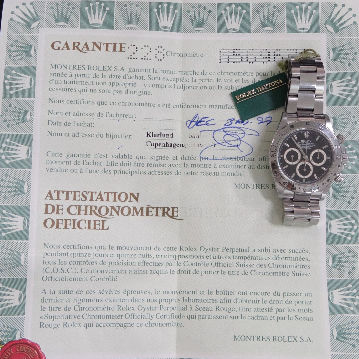 Rolex Daytona 16520 #26811
