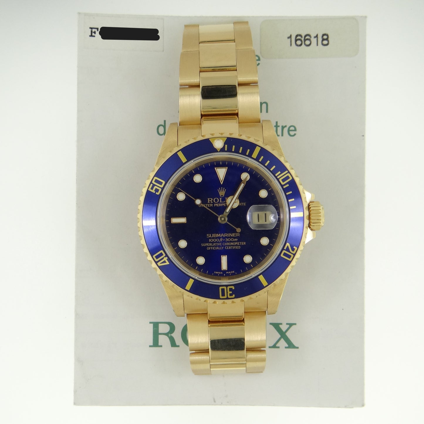 Rolex Submariner 16618 #26891