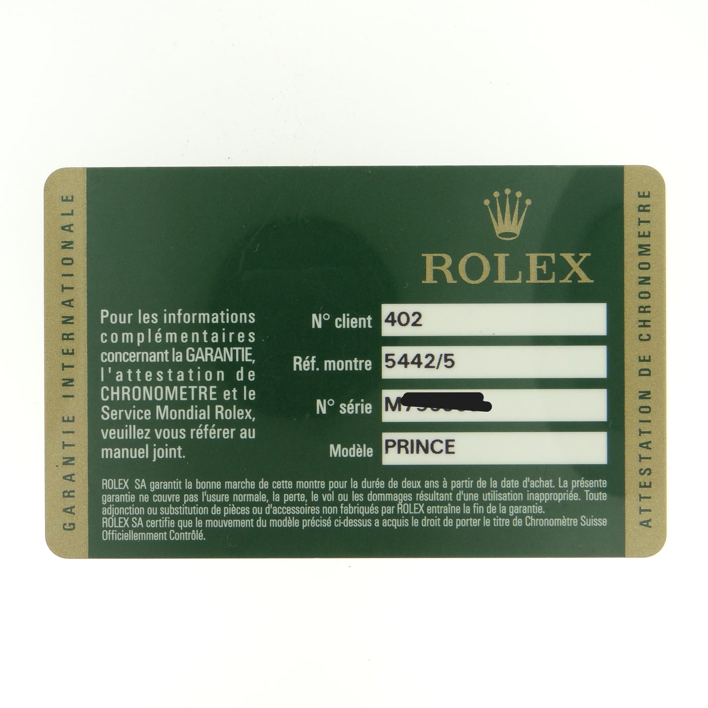 Rolex prince 5442/5 #26959