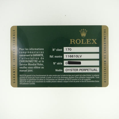Rolex Submariner 116610LV #27102