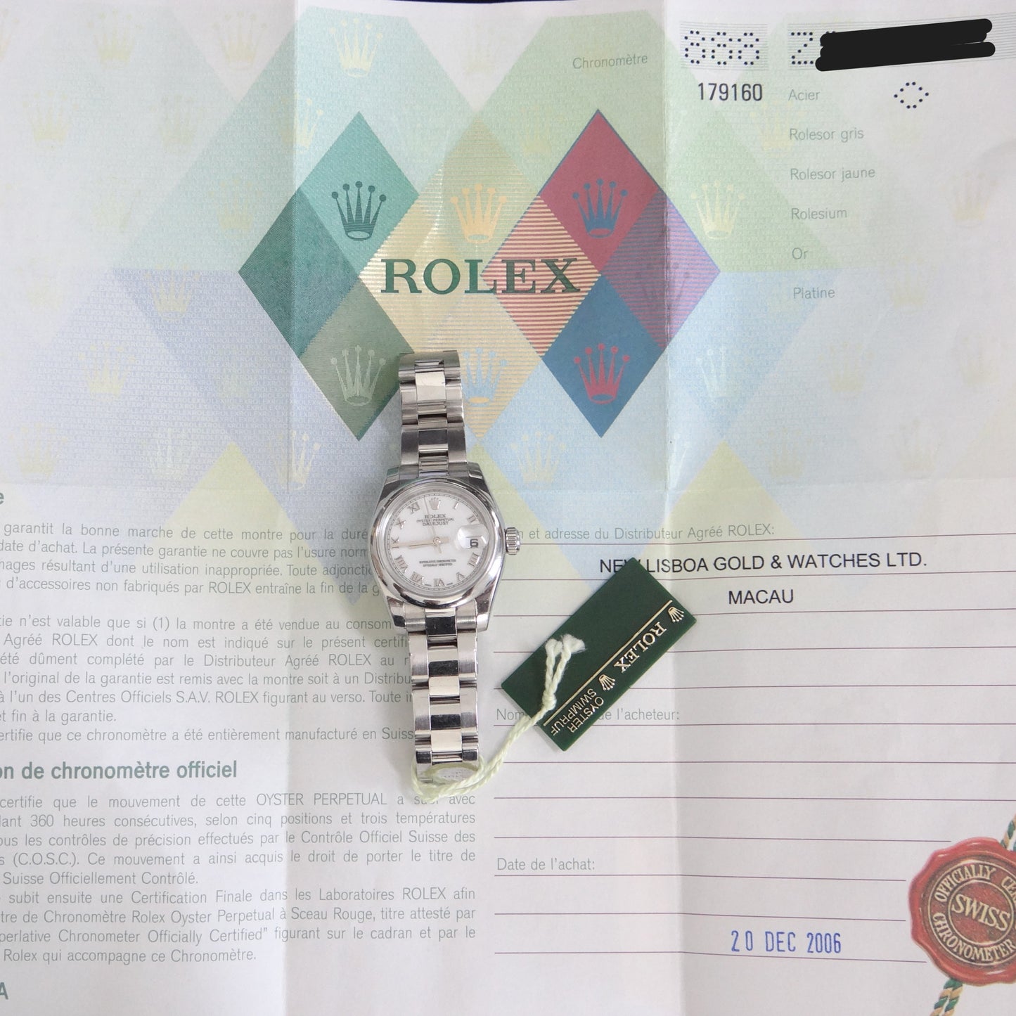 Rolex Ladies Datejust 179160 #27570