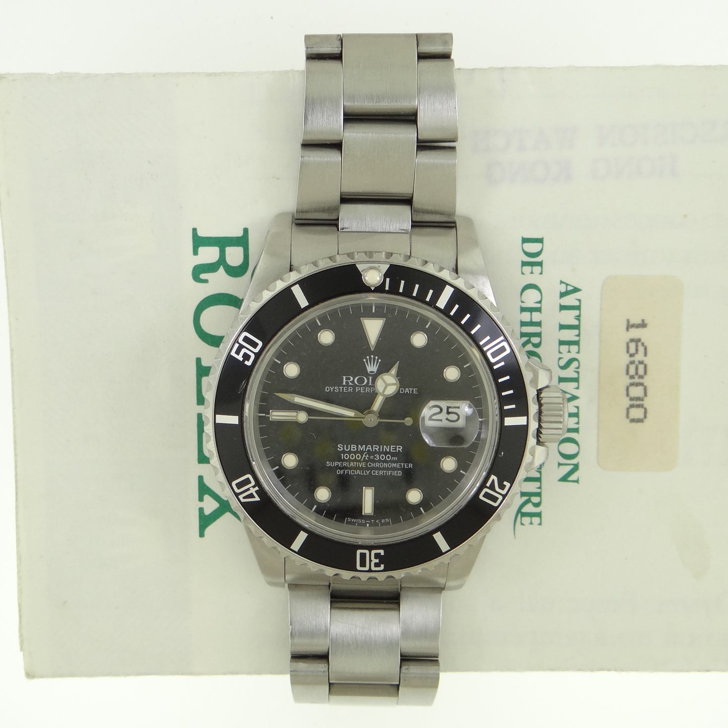 Rolex Submariner 16800 #27603