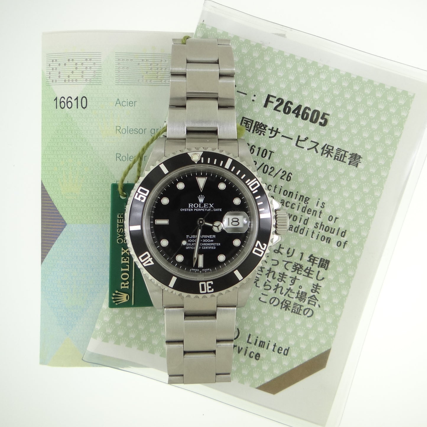 Rolex steel Submariner 16610 #26009