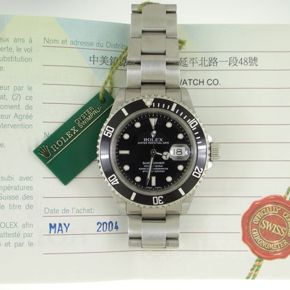 Rolex steel Submariner 16610 #26009