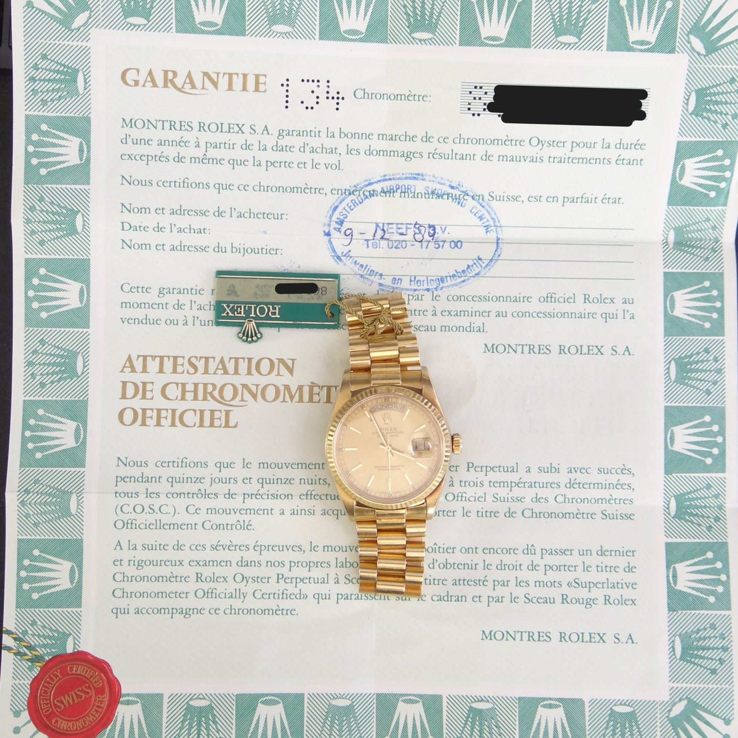Rolex Mens Daydate 18038 #27582