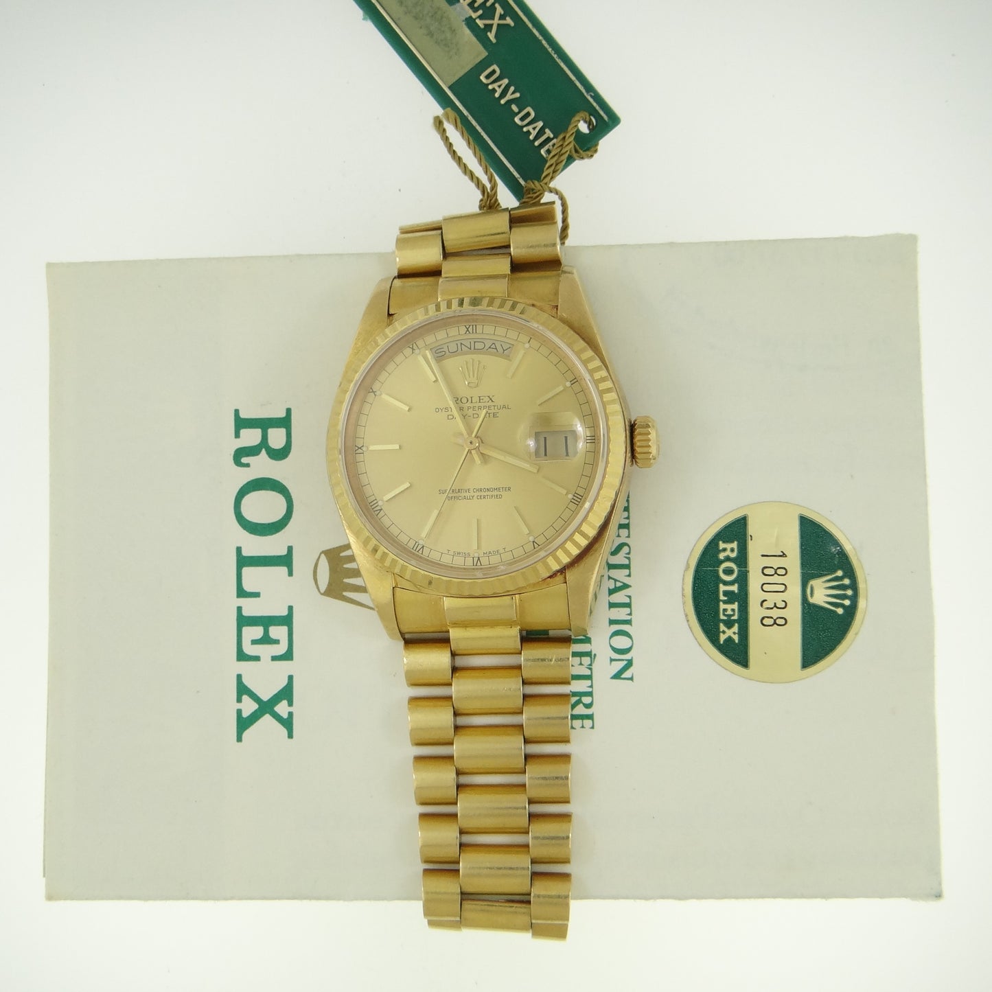 Rolex Mens Daydate 18038 #27582