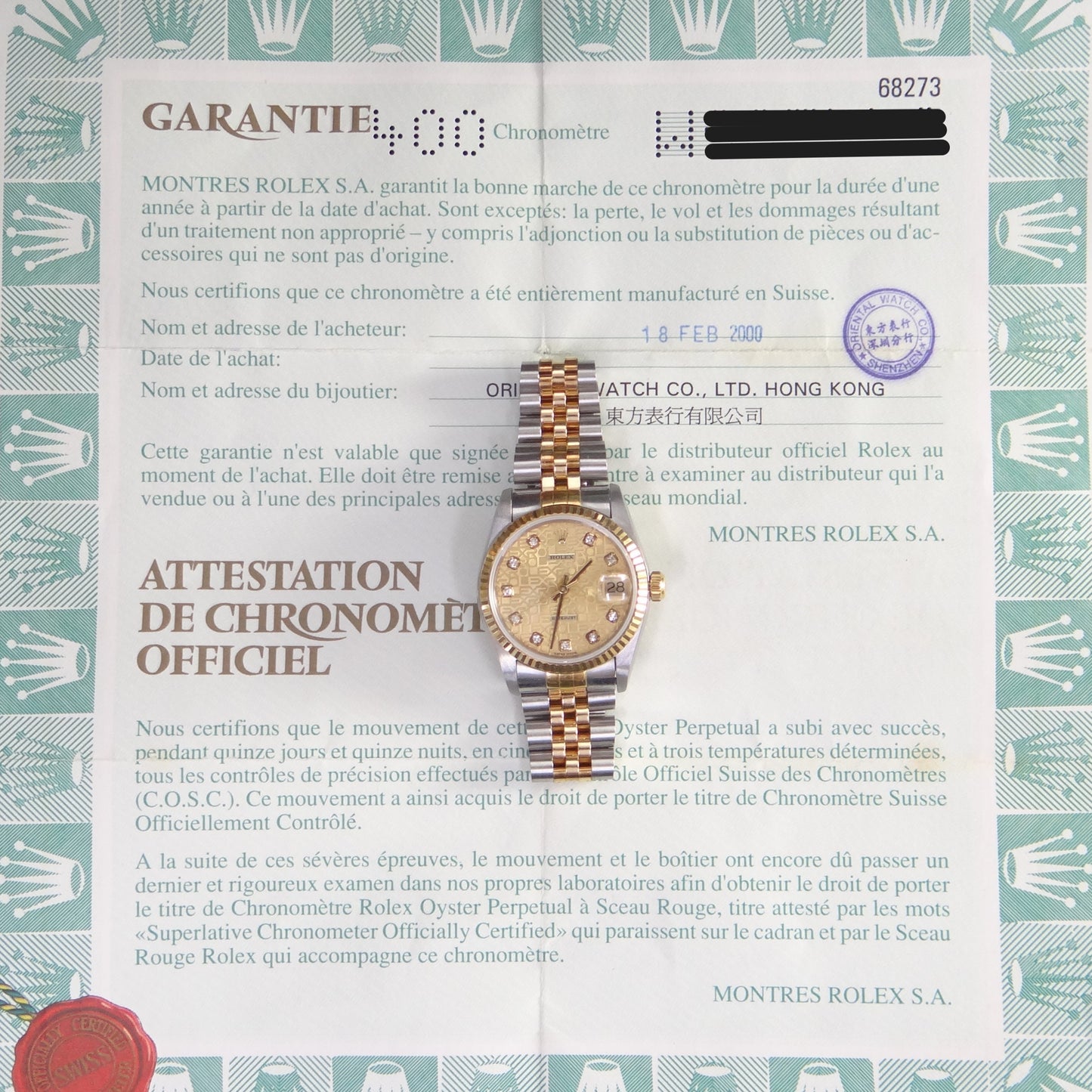 Rolex Midsize Datejust 68273 #26171