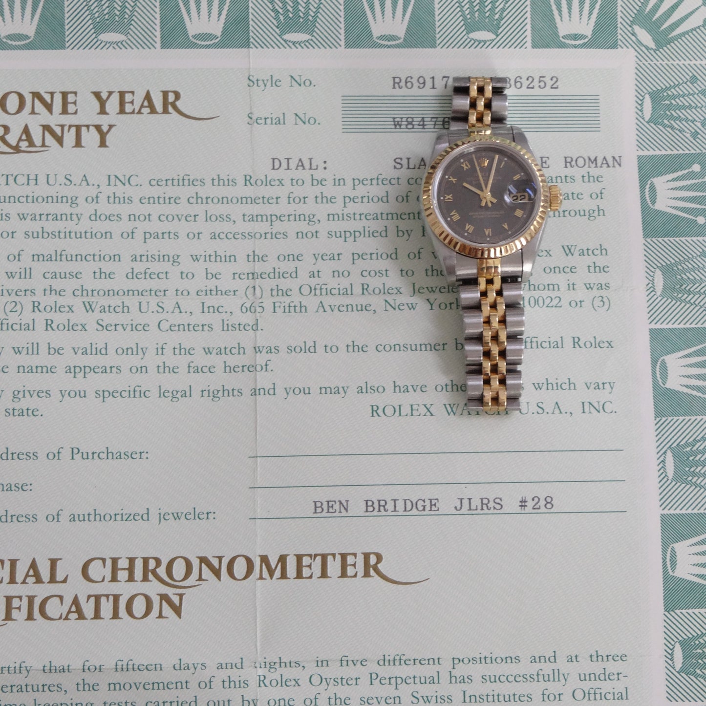 Rolex Ladies datejust 69173 #26202