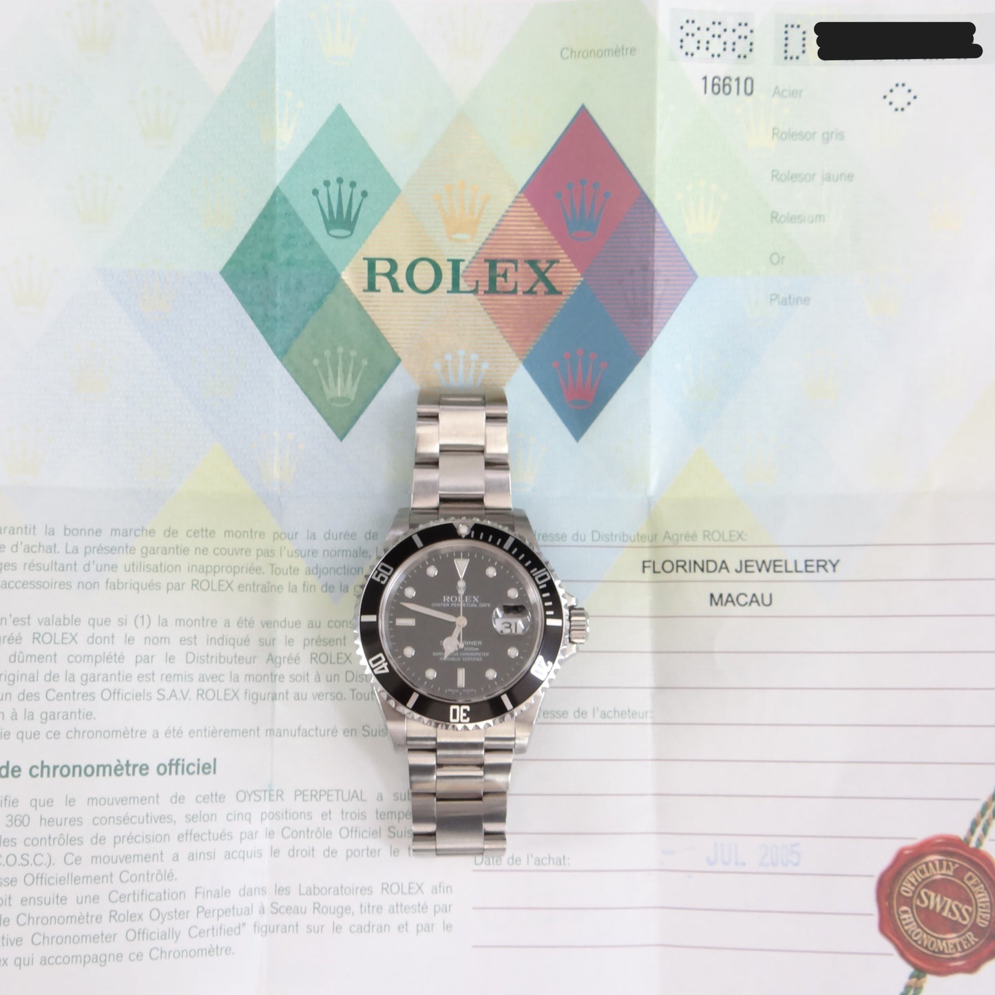 Rolex Submariner 16610 #27985