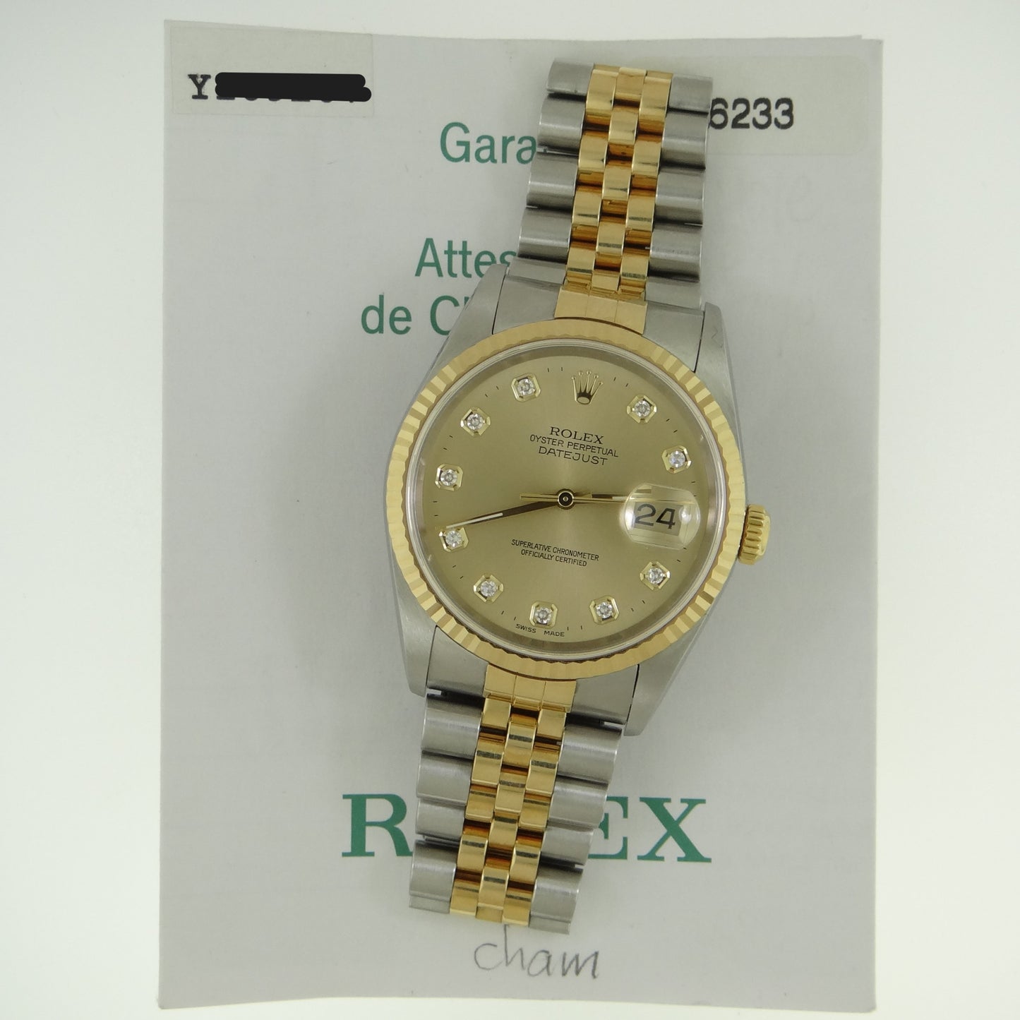 Rolex Mens Datejust 16233 #26381