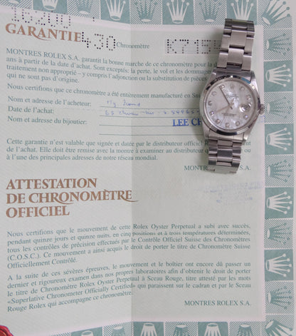 Rolex mens Datejust 16200 #26436