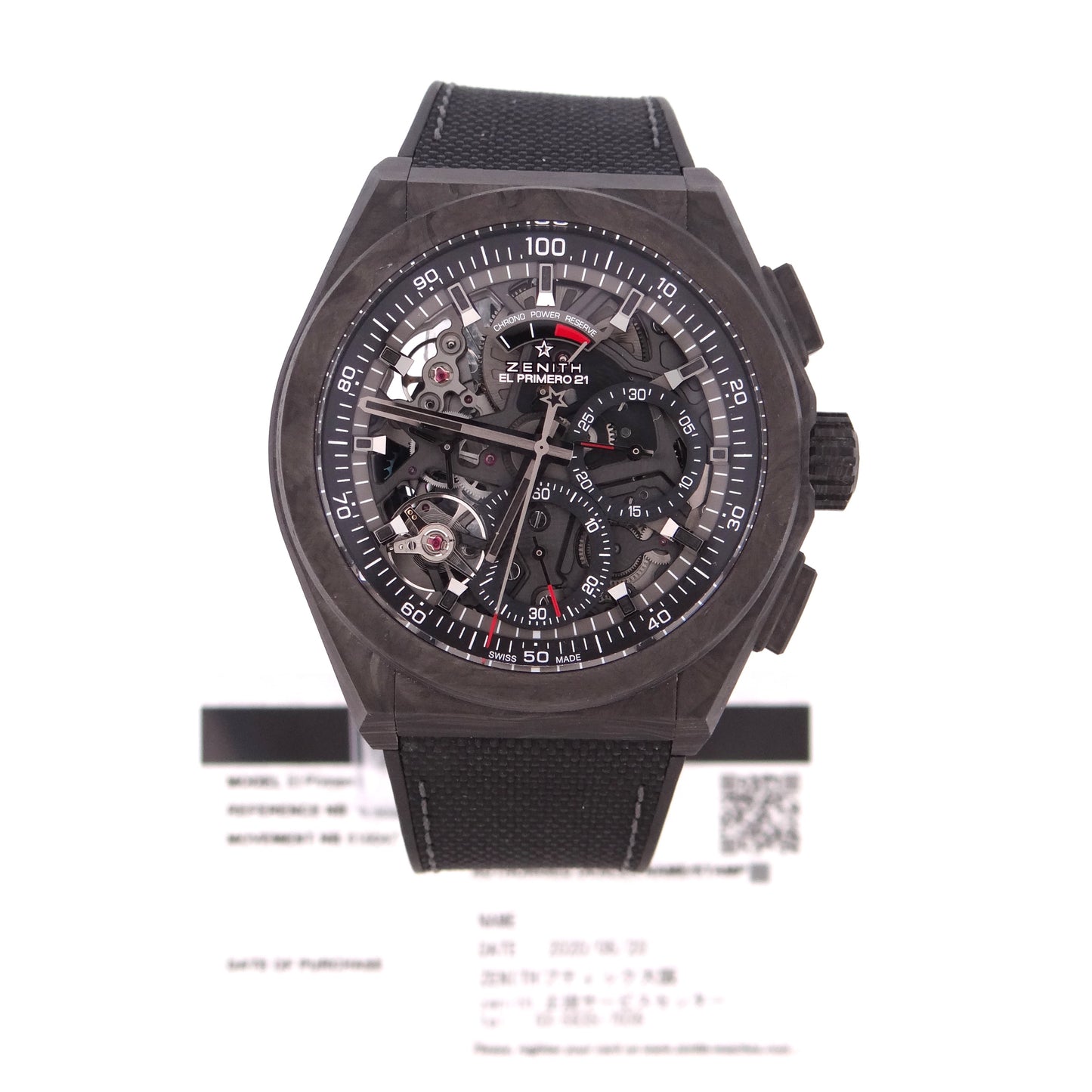 Zenith 10.9000.9004/96.R921 Defy Skeleton "Black Carbon"