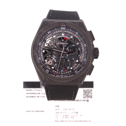 Zenith 10.9000.9004/96.R921 Defy Skeleton "Black Carbon"