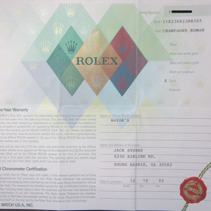 Rolex 118238 Mens President #28319