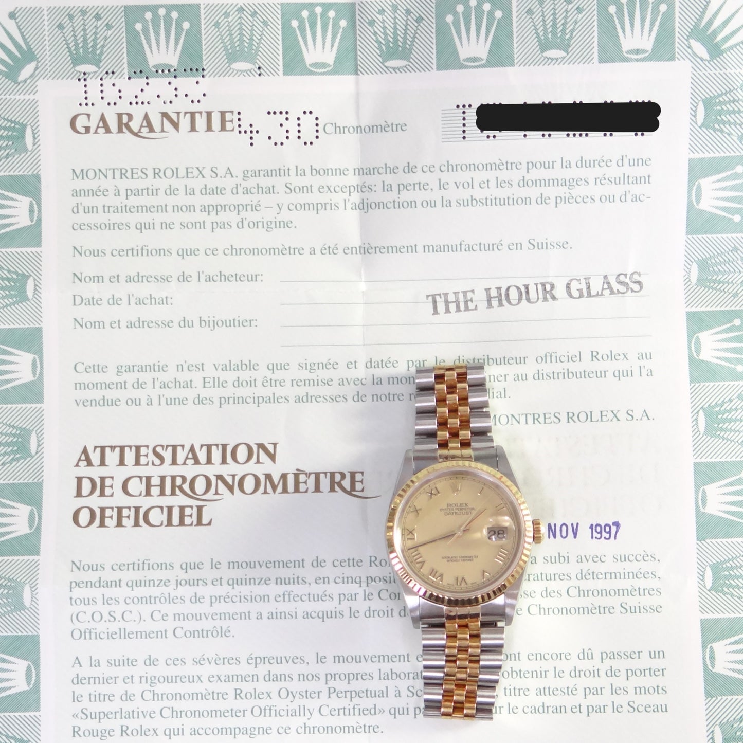 Rolex Mens Datejust 16233 #26592